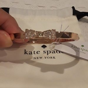 Kate Spade Bow Bracelet Ready Gold Rose Bangle